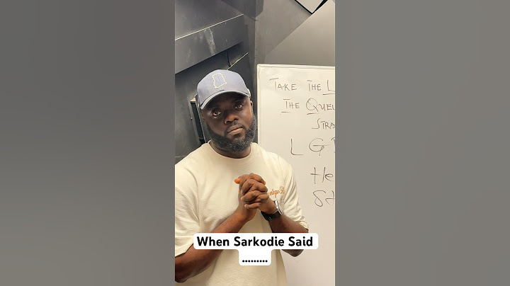 When Sarkodie said …..