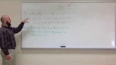 MCV4U - Planes in 3 Space - Part 1