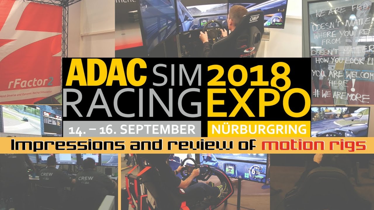 Simracing Expo 2018: Impressions and review of motion rigs - YouTube