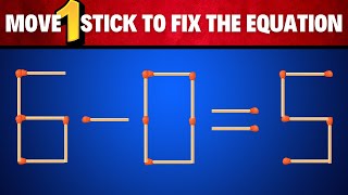 Move 1 Stick To Make Equation Correct - Matchstick Puzzle. by EASY & HARD 1,427 views 2 months ago 4 minutes, 56 seconds