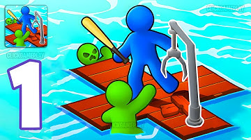 Zombie Raft Gameplay Walkthrough Part 1 - Tutorial Survive From Zombies (Android,iOS)