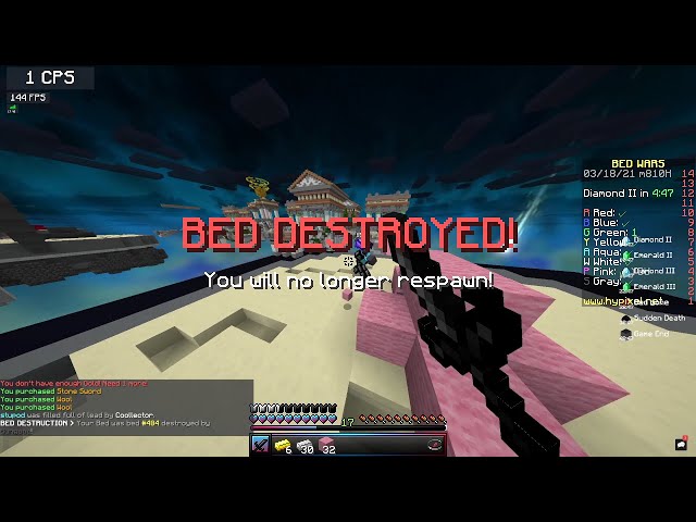 We destoyed an entire base in Bedwars. (Private Game)