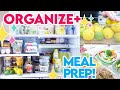 ✨ THE REFRIGERATOR ORGANIZATION MOTIVATION YOU NEED! 🍽 MEAL PREP WITH WHAT I HAVE ON HAND