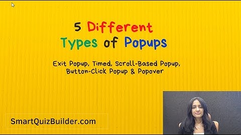 How to Create 5 Different Types of Popup Based Quizzes - using Smart Quiz Builder!