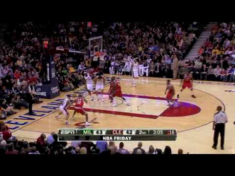 Bucks vs Cavaliers (NBA Highlights) 12/18/2009