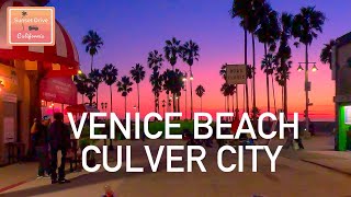 California Dreaming Epic Sunset Drive Venice Beach Culver City Los Angeles | Relaxing | HDR 60fps