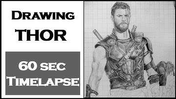 Drawing Thor | Chris Hemsworth | 60 sec Timelapse