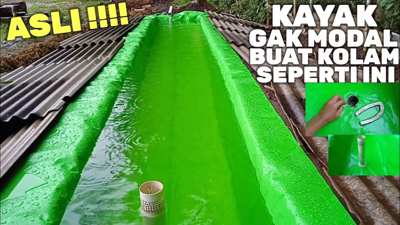 CARA MEMBUAT KOLAM TERPAL, MURAH, KUAT - UNTUK BIBIT GURAME.