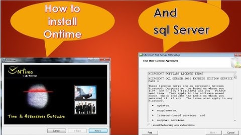 ONTime Installation with sql server
