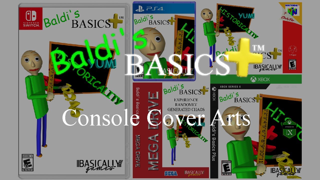 Baldi's Basics Plus Console Cover Arts (FANMADE) 