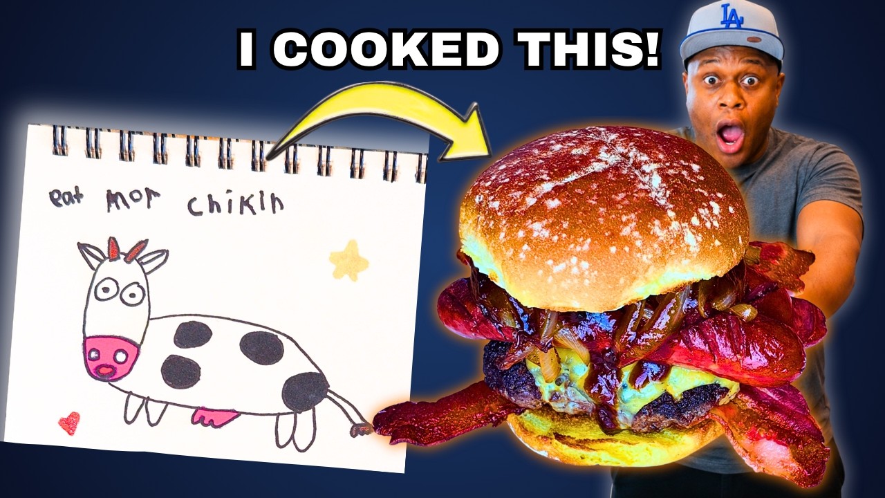 She Draws It, I Cook It: Bacon Burger Dog Edition!