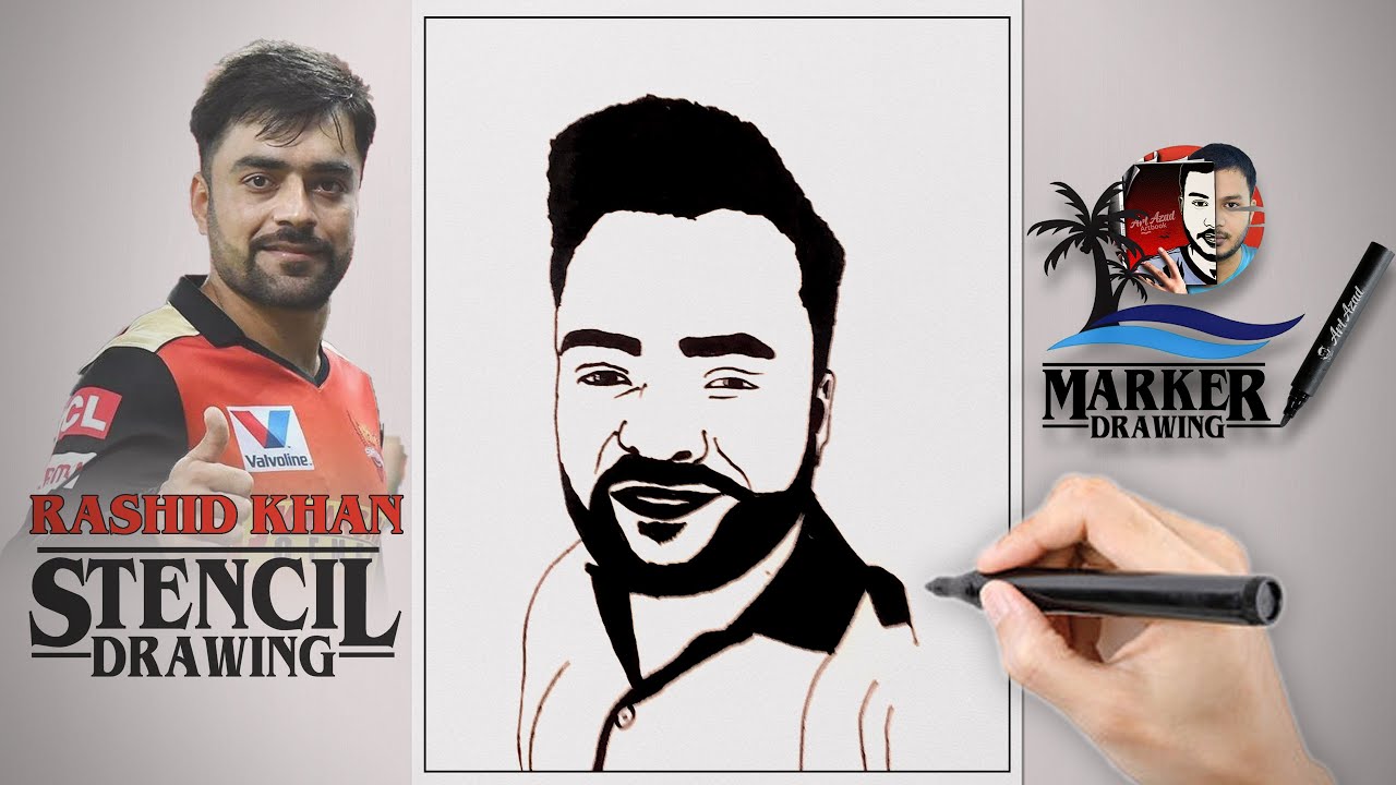 Rashid Khan on X Im blessed with all the love I get from my fans  everywhere I go This painting has been drawn by a talented artist Abdul  Qadir Khan Its the