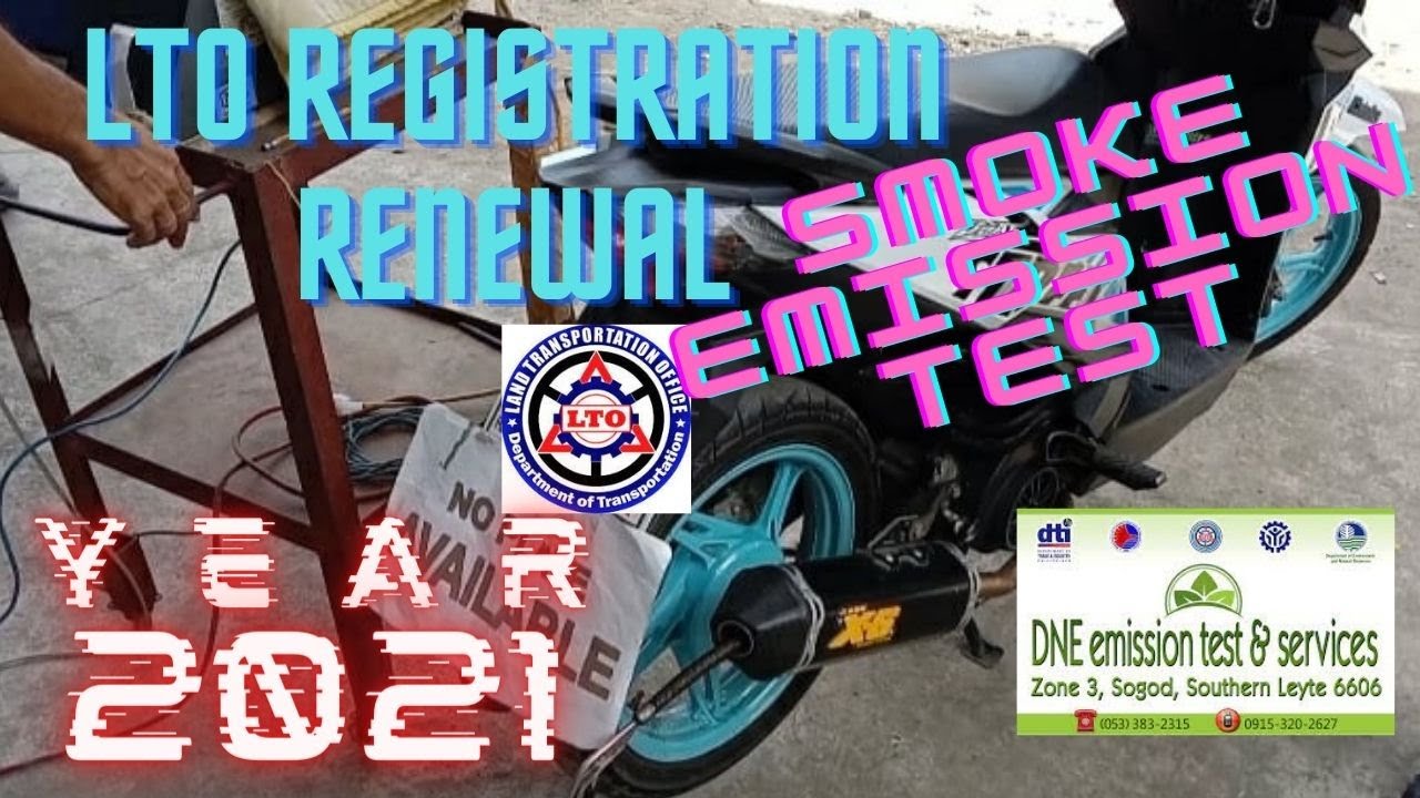 SMOKE EMISSION TEST LTO RENEWAL REGISTRATION 2021 YouTube