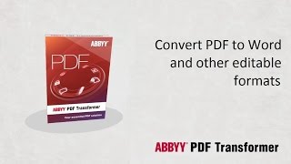 Convert PDF to Word and other editable formats
