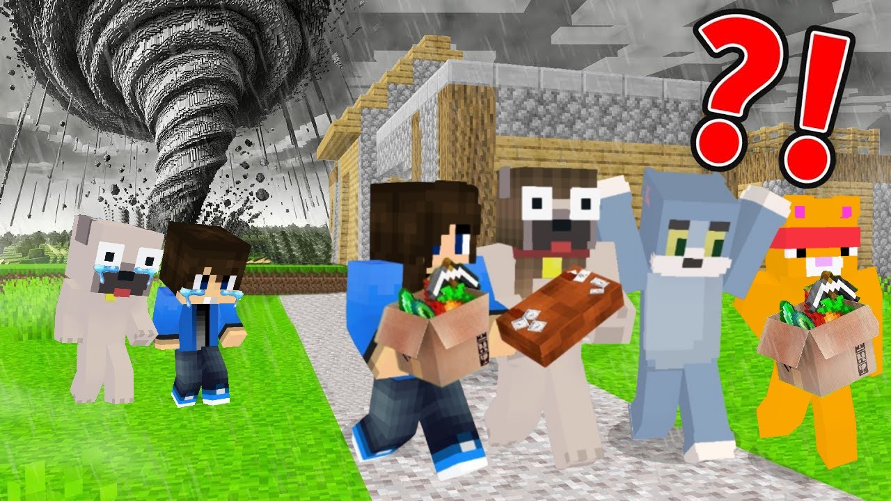 BABA DANI ÉS KIIS TÚLÉLTE A TORNÁDÓT EGYEDÜL A MINECRAFTBAN!