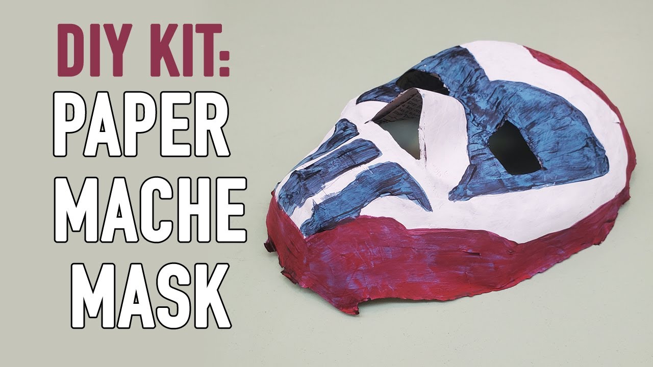 DIY KIT: How to Create a Paper Mache Mask Using Strips of Newspaper, Water,  & Glue