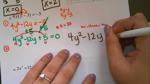 6.8 #1-8 Solving Quadratic Equations Using Factoring