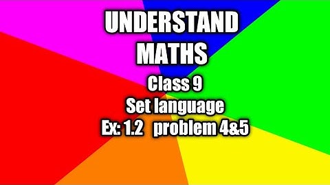 Class 9| TN samacheer syllabus | set language | Ex 1.2 problem 4 & 5