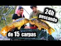 CARP FISHING PESCA de CARPAS a fondo (24 horas pescando carpas) CEBOS y consejos de PESCA