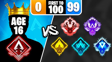 Youngest Pro Player vs Every Rank With a 99 Kill Lead