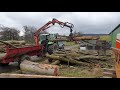 Rückewagen Forstanhänger Eigenbau mit Deutz Agrotron und Atlaskran