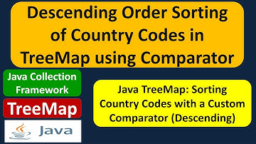 Descending Order Sorting of Country Codes in TreeMap using Comparator | Java Collection Framework