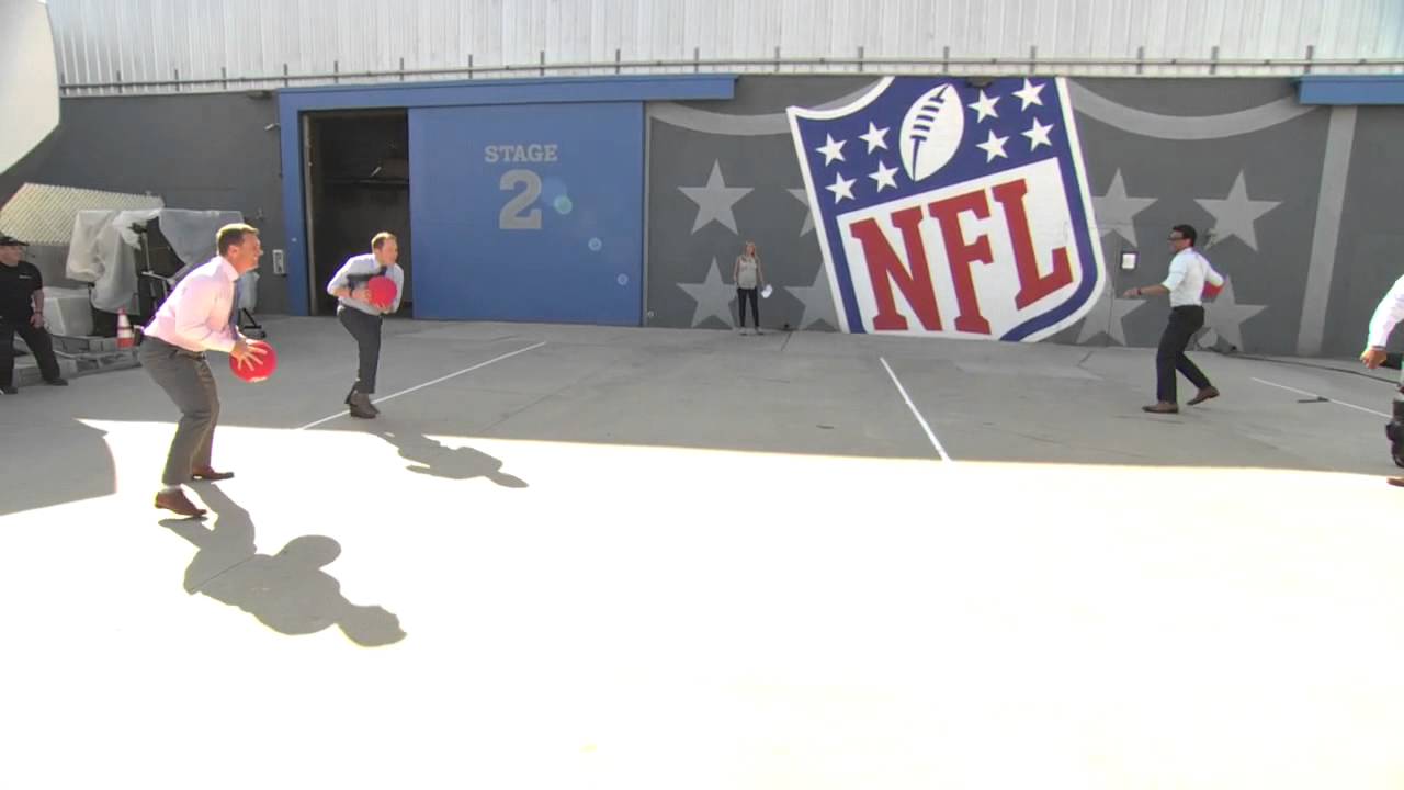 'NFL Total Access' crew plays dodgeball YouTube
