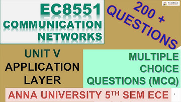 EC8551 MCQ COMMUNICATION NETWORKS|UNIT 5 APPLICATION LAYER #EC8551#AnnaUniversity 5thSem ECE|Abisha