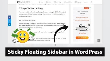 How to Create a Sticky Floating Sidebar Widget in WordPress 2020