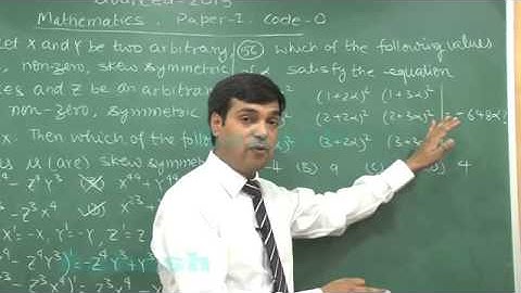 JEE-Advanced 2015 Paper-2 Solution-Maths Video [Q. 55-56] By Aakash