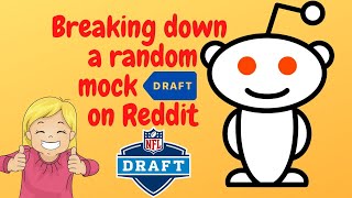Reviewing a random mock draft on Reddit (and it's quite good!)