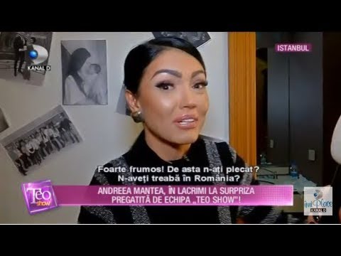 Teo Show (17.12.2018) - Andreea Mantea, in lacrimi! Ce surpriza i-a pregatit echipa