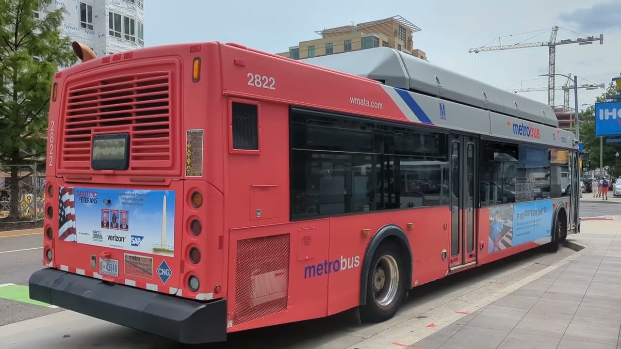 (Retired) WMATA Metrobus 2007 New Flyer C40LFR #2822 on Route 23B (Full Ride!)