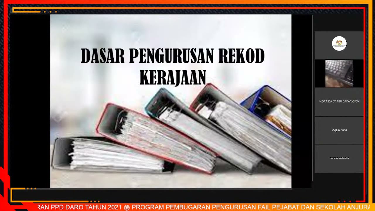 Program Pembugaran Pengurusan Fail Pejabat dan Sekolah Anjuran PPD Daro Tahun 2021