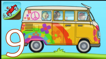 Hill Climb Racing Gameplay Walkthrough Part - 09 Hippie Van (iOS,Android)