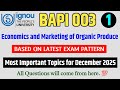 BAPI 003 Important Questions December 2025 Exam in English | IGNOU BAPI 003 Question Paper 2025