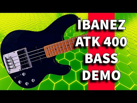 Ibanez ATK400 エレキベース ダークグリーン 現状渡し ストラップ
