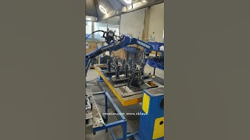 Our designed and produced 500KG payload single-axis positioner, paired with Yaskawa welding robot
