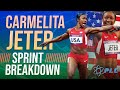 Carmelita Jeter 100M Sprint Breakdown