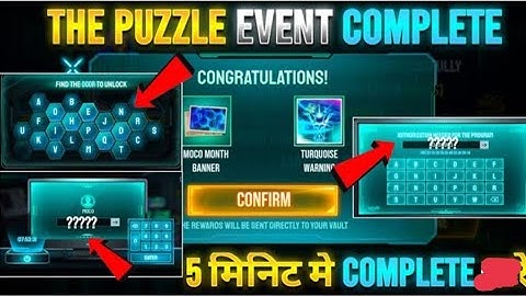 Free Fire New Event | The Puzzle Event Correct Password | How To Complete Puzzle Event