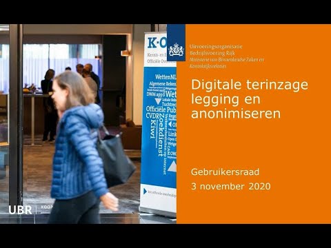 Gebruikersraad 3 november 2020 - Middagsessie B: Digitale terinzagelegging & anonimiseren