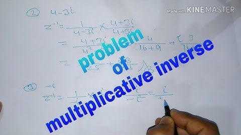 Part-6 problem of multiplicative inverse | complex numbers