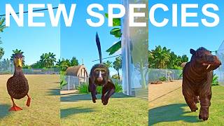 New Species Speed Race in Planet Zoo, Hamlyn's Monkey, American Black Duck, Coryphodon Lobatus
