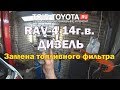 RAV-4 14.в. ДИЗЕЛЬ.  Замена топливного фильтра.