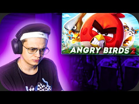 Видео: Бустер играет в Angry Birds  / BUSTER ANGRY BIRDS 2