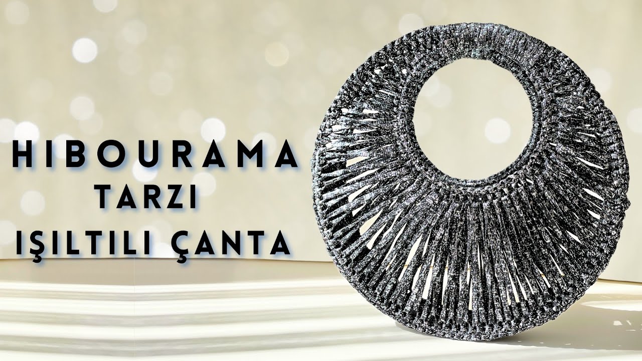 MAKROME GECE ÇANTASI | HIBOURAMA TARZI IŞILTILI ÇANTA | MACRAME BAG | DIY