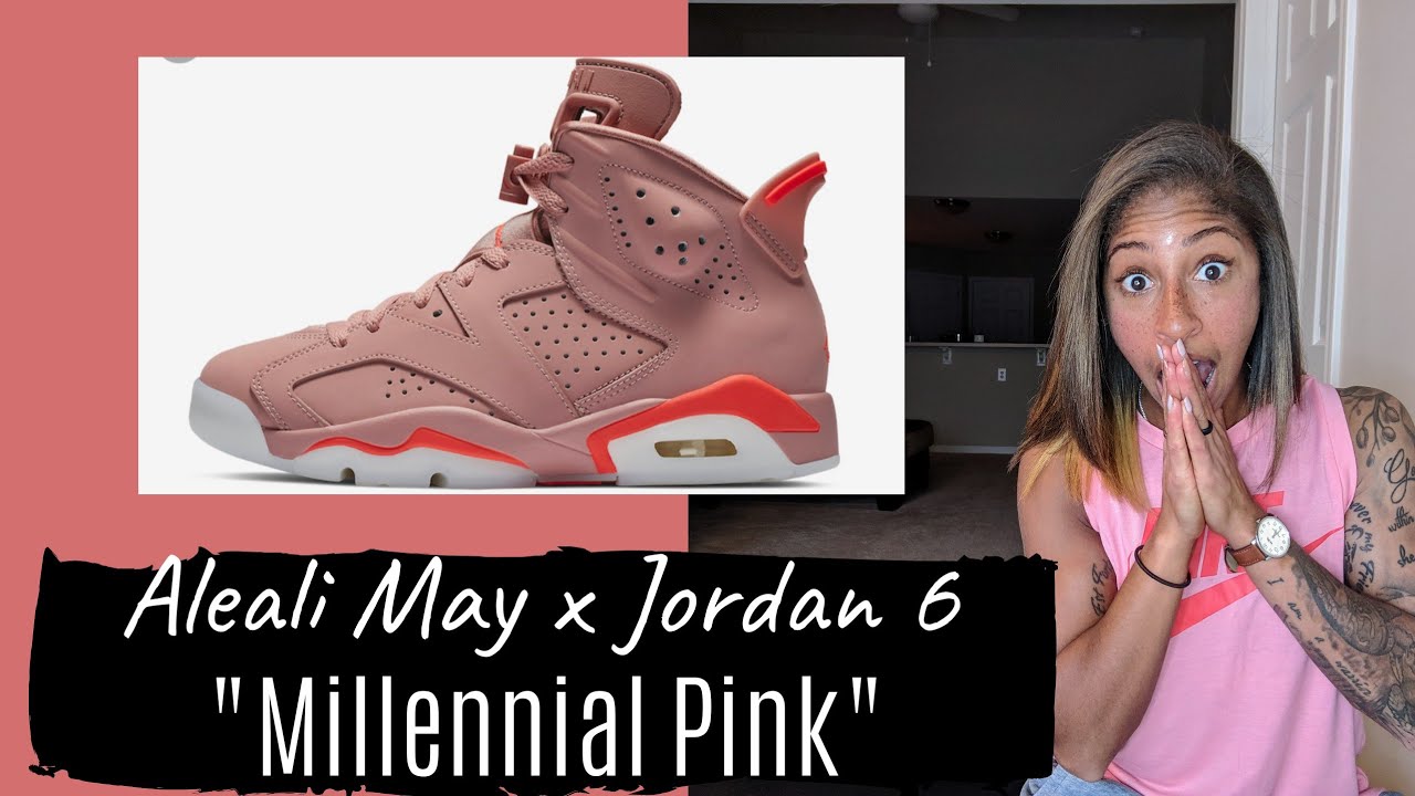 aleali may x air jordan 6 millennial pink