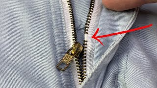 Tailor shared a secret! Repair a broken zipper in 2 minutes by Inventor´s Lab 1,336 views 5 months ago 2 minutes, 41 seconds