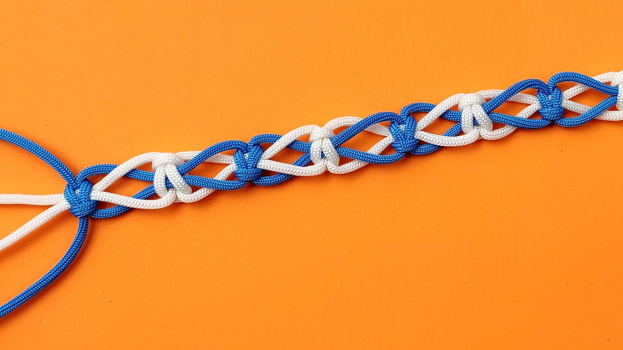 How to tie easy knot pattern # Paracord/Macrame #9 - YouTube