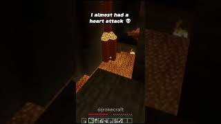 I almost had a heart attack... 💀#minecraft #scary #cavedweller